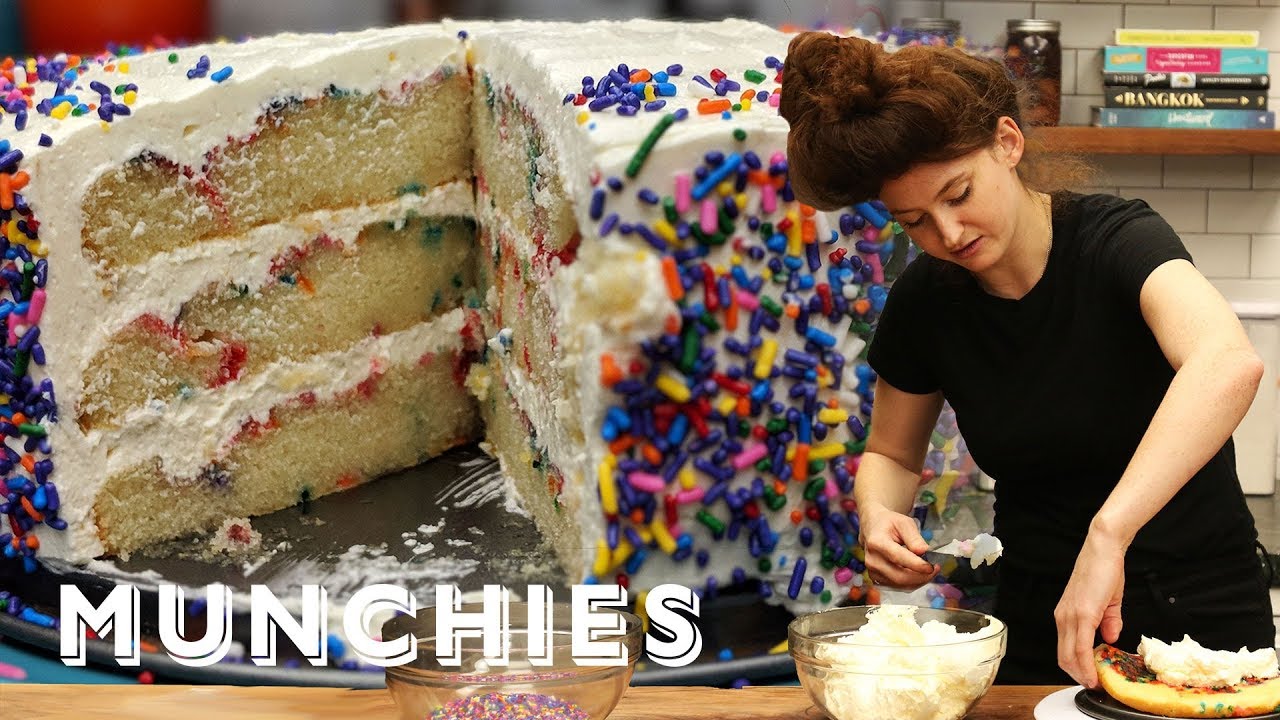 How-To Make Confetti Birthday Cake