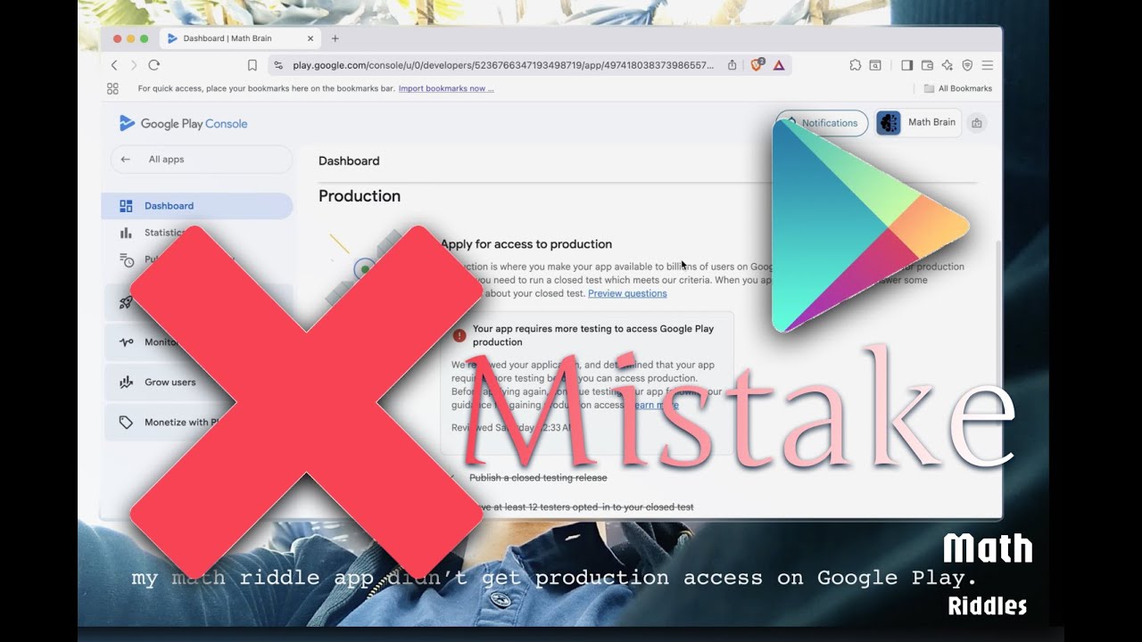 My App Got Rejected for Production &ndash; Restarting Closed Testing (What I Learned)