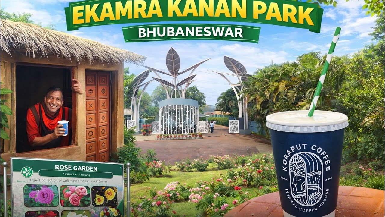 EKAMRA KANAN PARK BHUBANESWAR 🌿 | Rose Garden & Koraput Coffee ☕