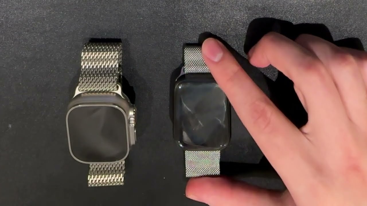 Apple Watch Titanium/Stainless Steel Milanese Loop Comparison