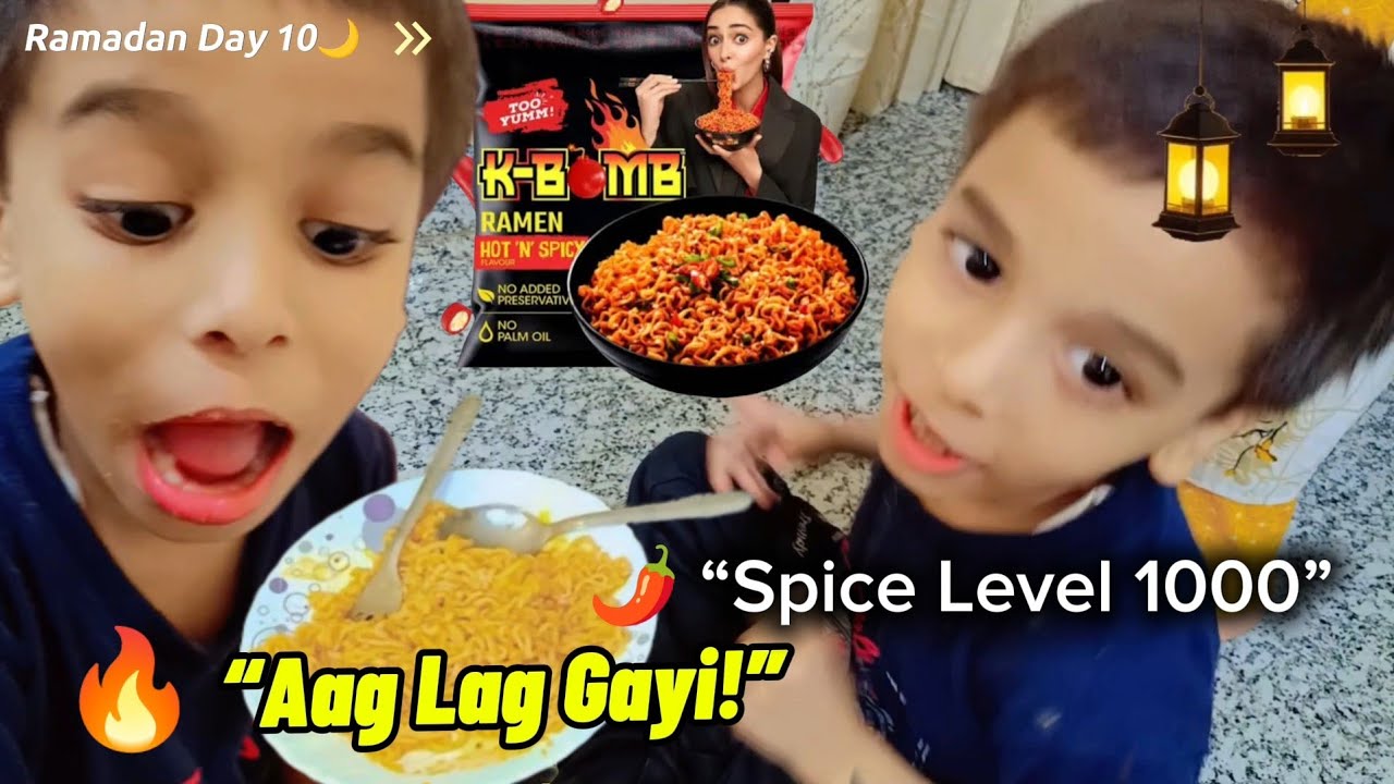 Ramadan Day 10 🌙 |Spicy K-BOMB Ramen Challenge Gone Wrong 🔥😱