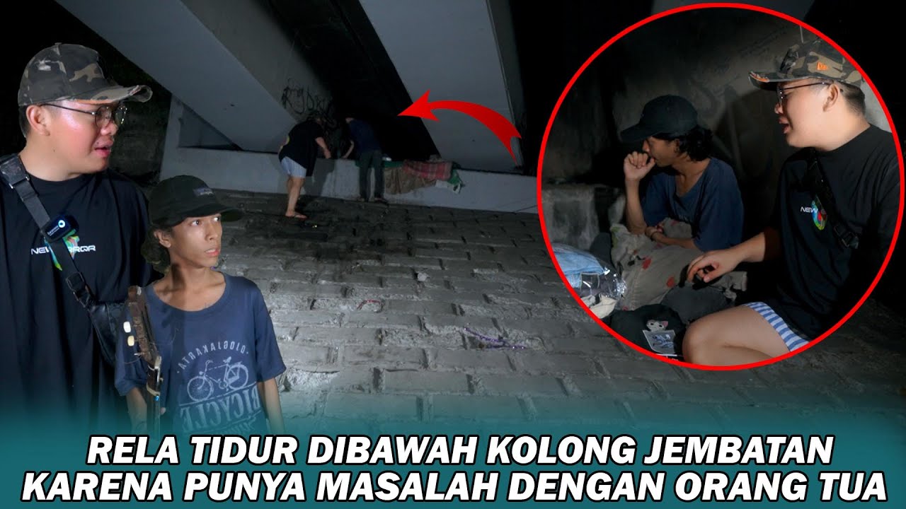 KARENA ADA MASALAH DENGAN ORANG TUA - PEMUDA GANTENG INI RELA TIDUR DIBAWAH KOLONG JEMBATAN TOL