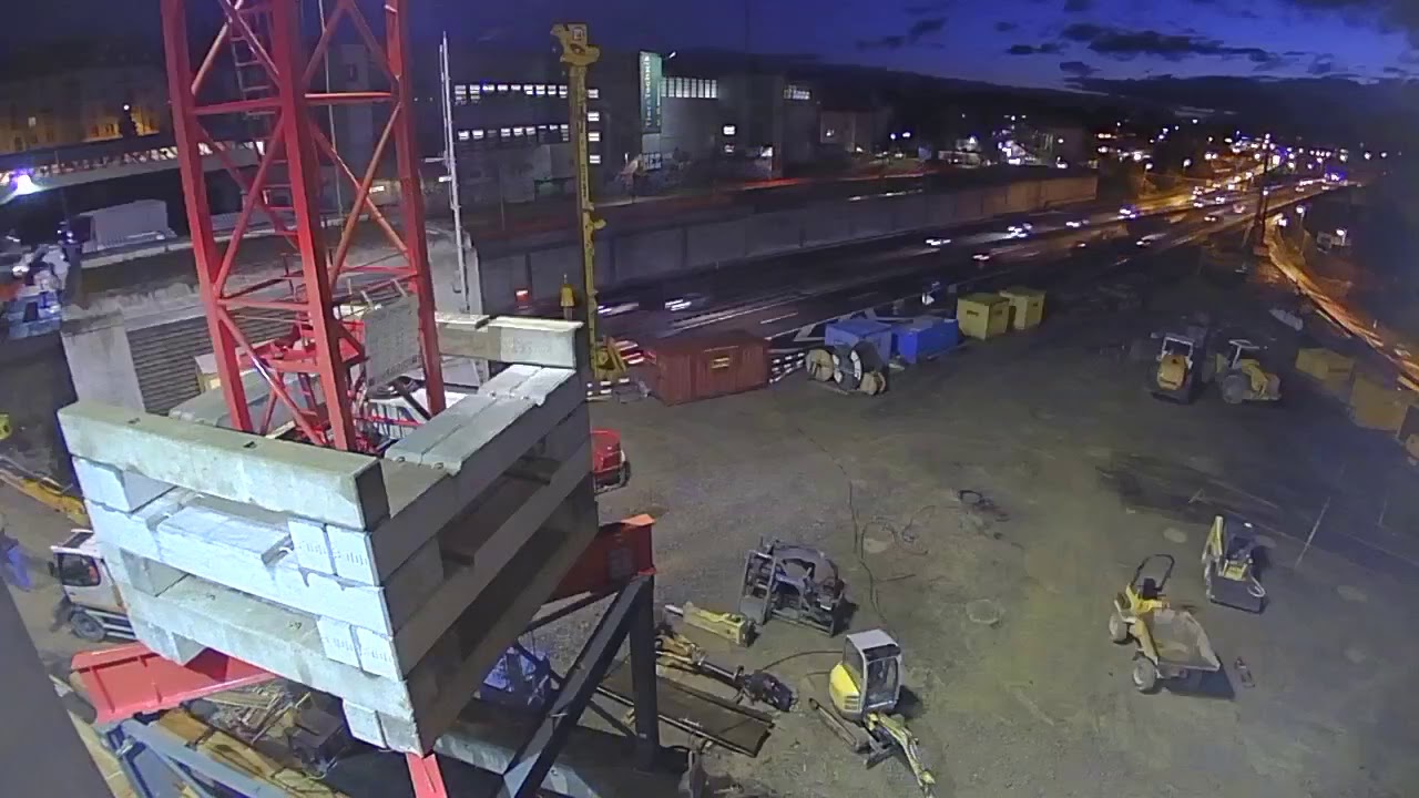 Zeitraffer Baustelle St.Galler Kantonalbank Halle [03.04.2020]