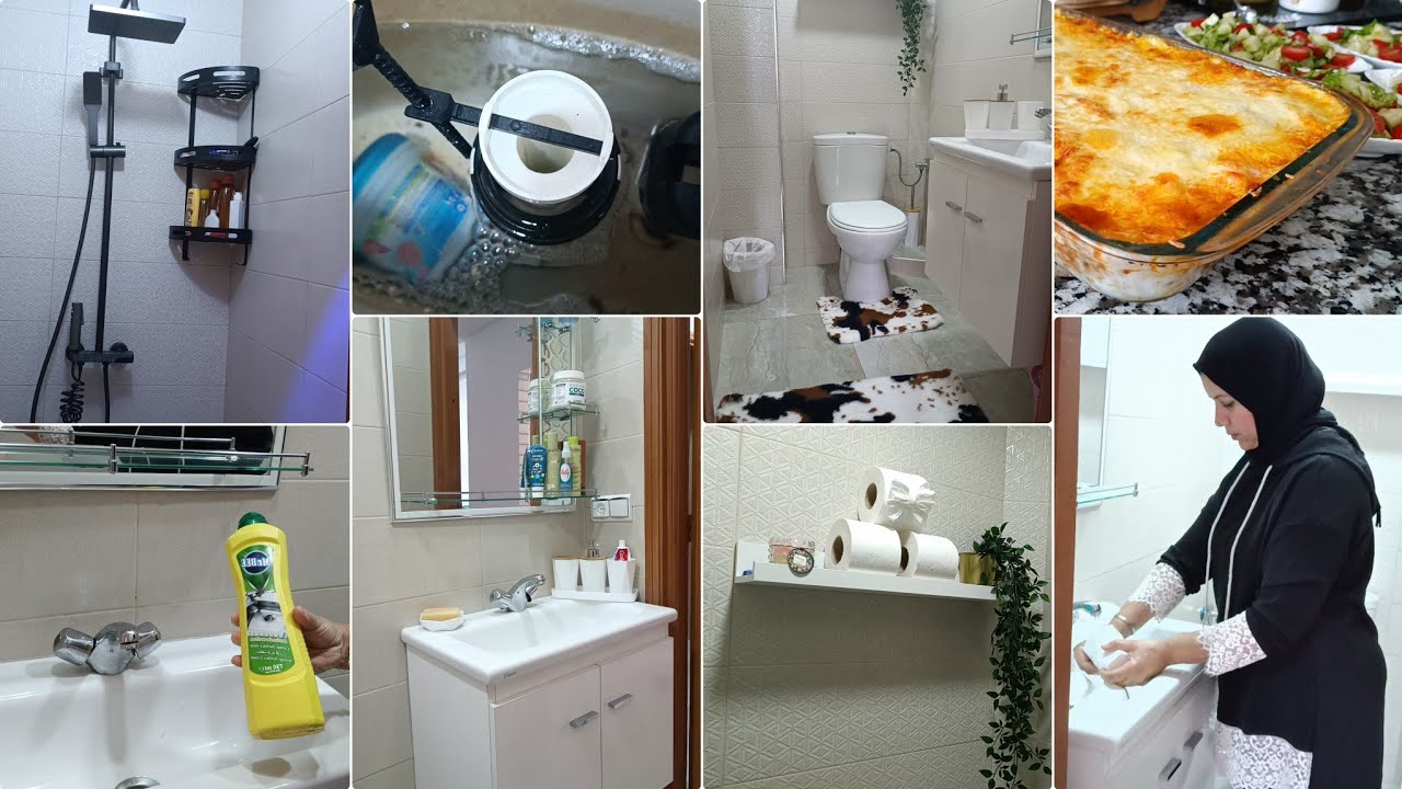 روتين صباحي مميز💞كيفاش تخلي حمامك دائما نظيف ومعطر  بأبسط الطرق💥كرتان البطاطس والكفتة بمذاق جد مميز🔝