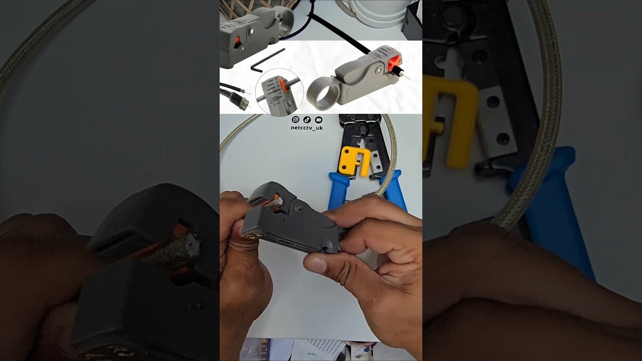 coaxial cable easy strip RCA Coaxial Cable Stripper for RG6, RG59/62 Tools. #Cable  netcctv uk