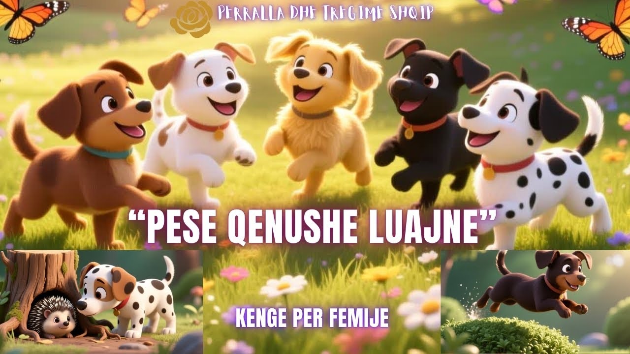 Kenge per Femije_ Pese Qenushe Luajne #shqip #cartoon #song #film #femije #nurseryrhymes #disney