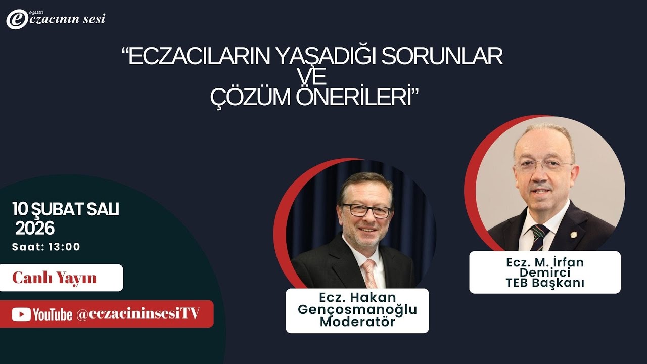 TEB BAŞKANI ECZ. M.İRFAN DEMİRCİ CANLI YAYINIMIZDA -Eczacıların Yaşadığı Sorunlar ve Çözüm Önerileri