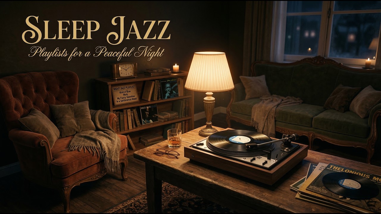 Sleep Jazz in a Cozy Night Room 🌙🎷 | Warm Lamp Light Ambience