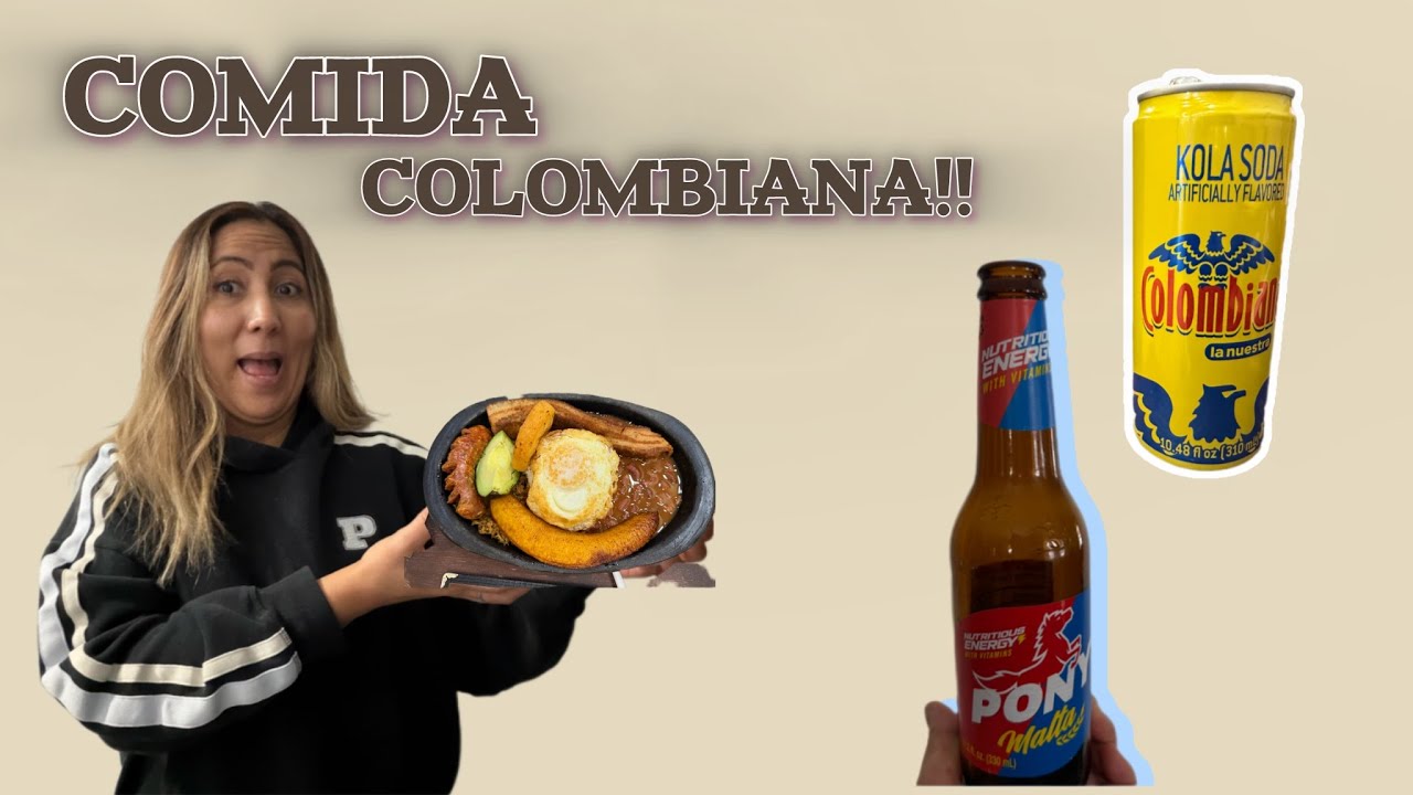 PROBANDO COMIDA 🥘 COLOMBIANA! Por primera vez!!👀👀! Me gustó ???🤨🤨