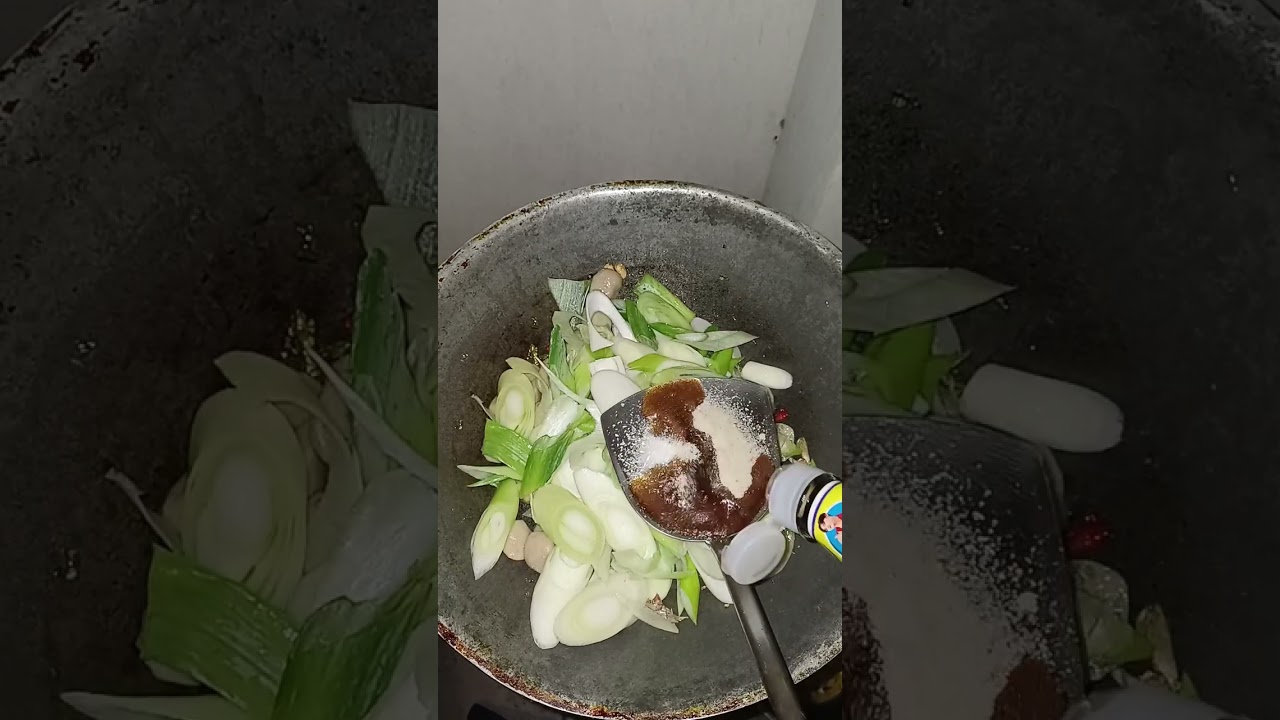ผัดต้นหอมญี่ปุ่นใส่ลูกชิ้นเมนูอร่อย #แซ่บนัวครัวแม่ปูเป้
