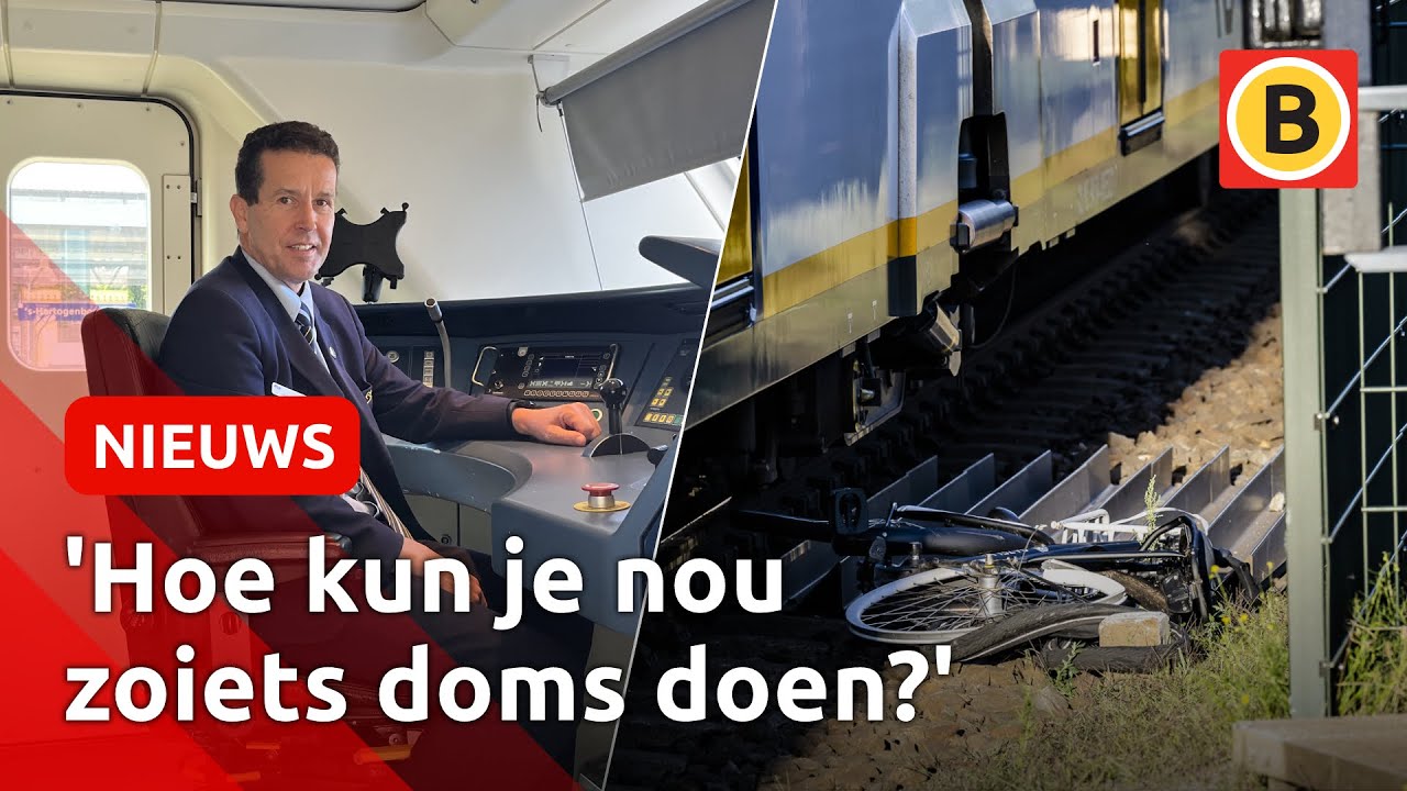 Jonge fietser rijdt voorbij dichte slagboom en ontsnapt aan trein  | Omroep Brabant