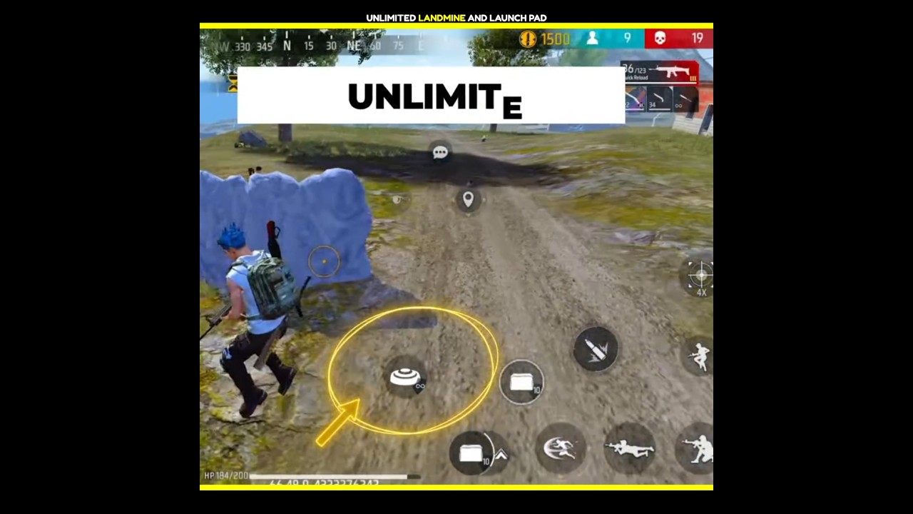 Unlimited Landmine and Launch Pad in OB48 #freefire