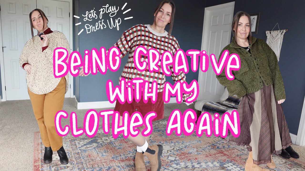 Styling Fun Winter Outfits with Thrifted Clothes | Artist's Way Week 12 |