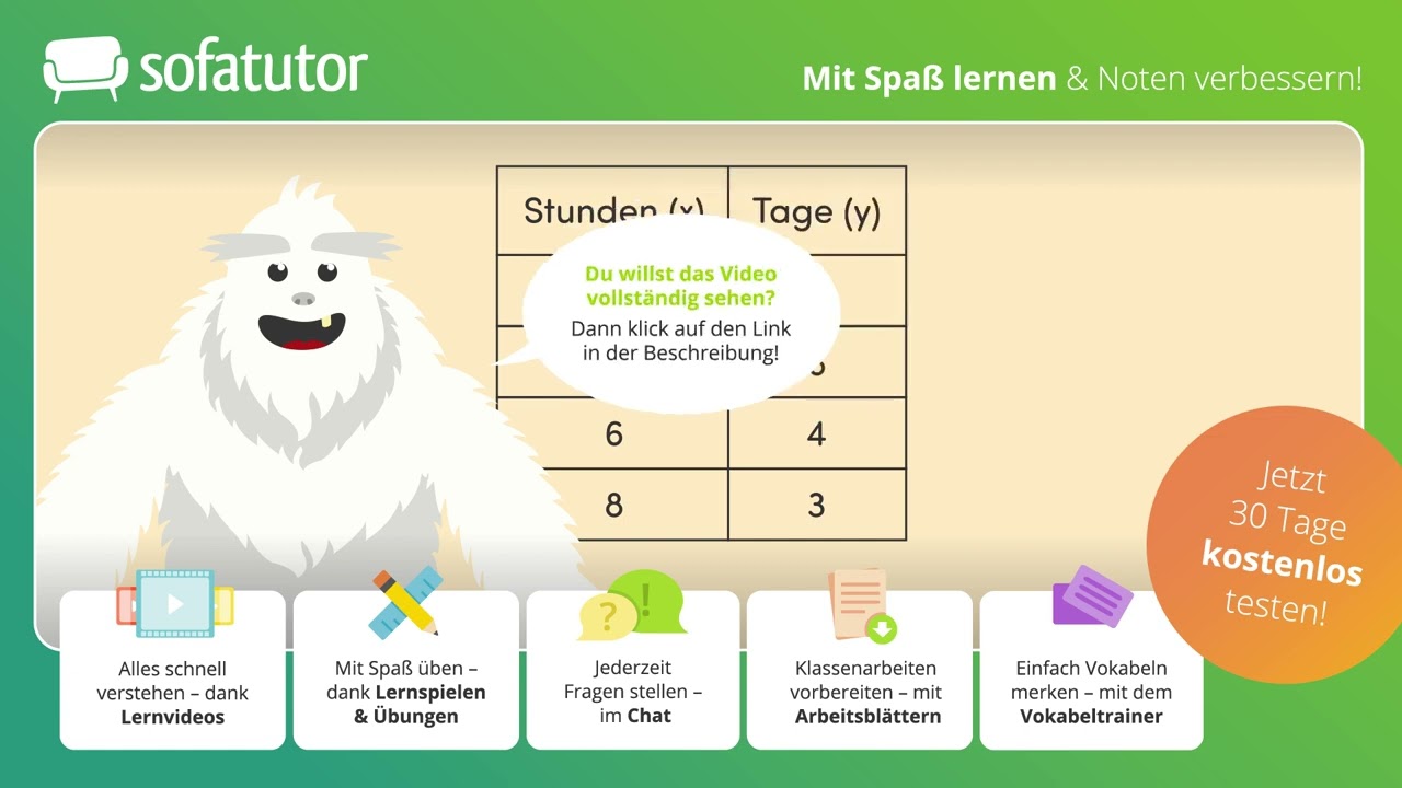 Proportionalit&auml;tsfaktor und Antiproportionalit&auml;tsfaktor einfach erkl&auml;rt &ndash; Mathematik 7. & 8. Klasse
