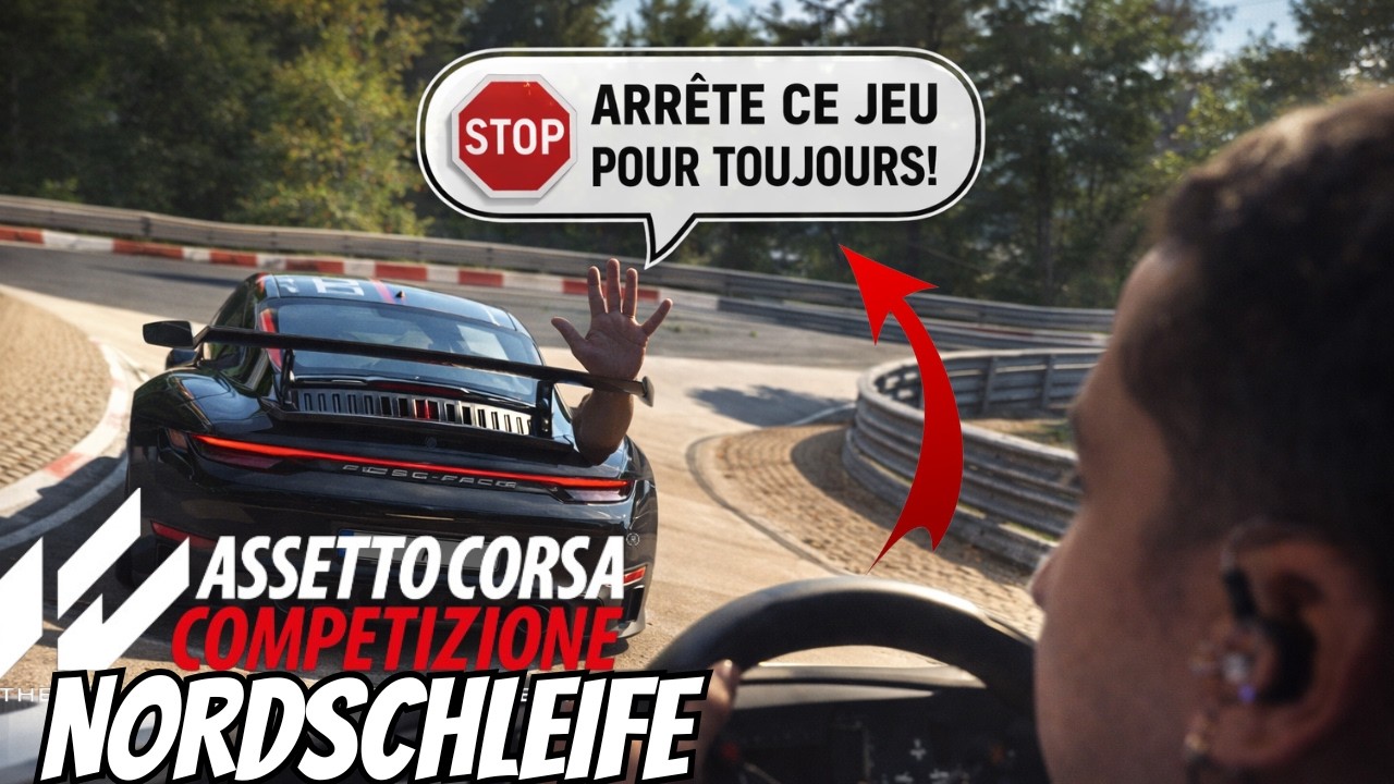 Ce pilote Assetto Corsa Competizione me demande de ne plus jouer &agrave; &ccedil;e jeu de voiture (Nurburgring)
