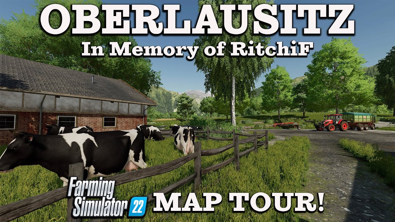 “OBERLAUSITZ” (RitchiF MEMORIAL MAP) FS22 MAP TOUR! | NEW MOD MAP! (Review) PS5.