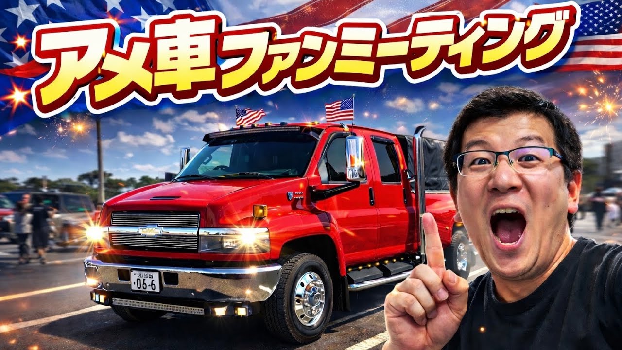 アメ車ファンミーティングに参加してきた！アメ車のイベントってこんなに凄い車が集まるの？
