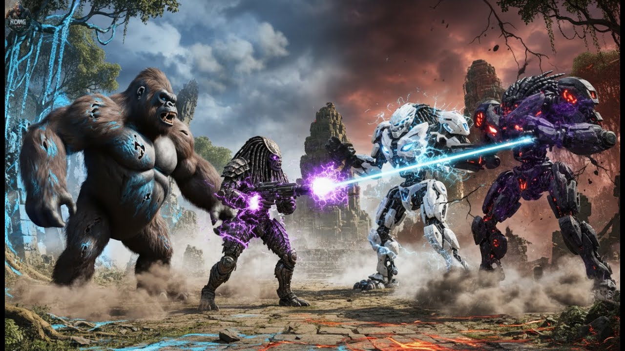 King Kong, Predator, and two mythical variants of TitanBo clash! Light vs Void