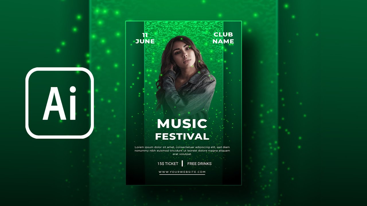 How to Make Music Festival Poster / Flyer in Adobe Illustrator | 2