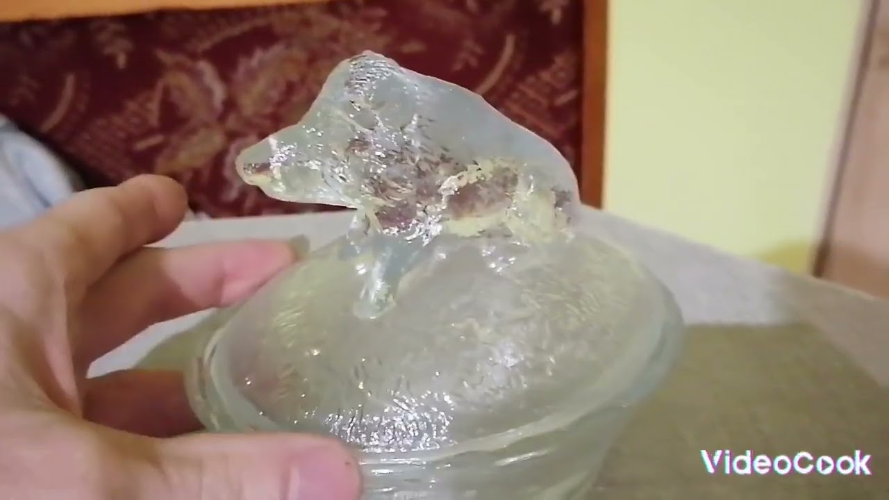 Mega Zakup Bomboniera Szklana Dzik z Huty Ząbkowice HSG Huta Szkła Gospodarczego w Ząbkowicach