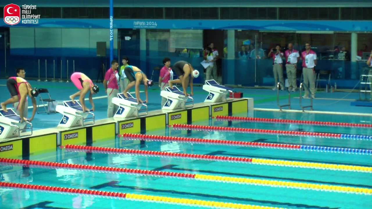Nanjing Kızlar 100 m Serbest Yüzme Yarışı  Yarı final  İlknur Nihan ÇAKICI