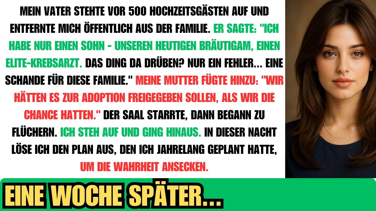 Mein Vater verstieß mich auf der Hochzeit meines Bruders vor 500 Gästen