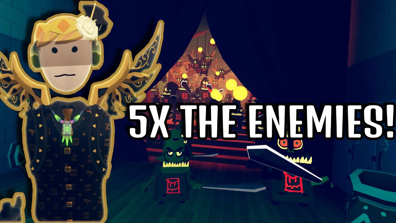 Beating Crimson Cauldron with 5X The Enemies! | Rec Room