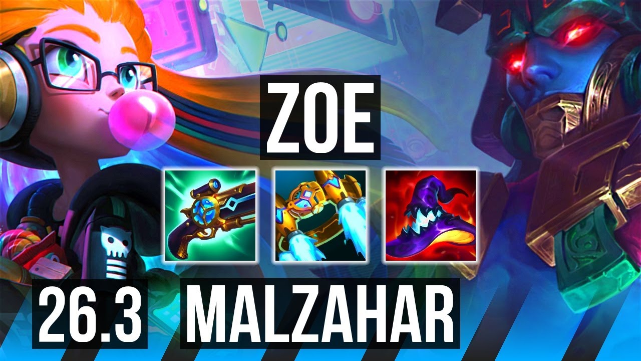 ZOE vs MALZAHAR (MID) | Good KDA: 17/1/6 | EUNE Master | 26.3