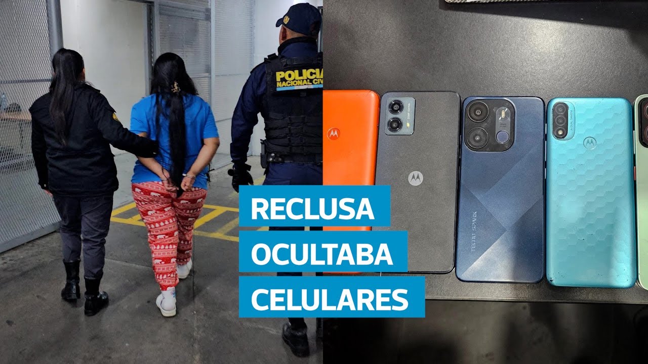 Reclusa en Guatemala sorprendida con cinco celulares ocultos en centro penitenciario femenino