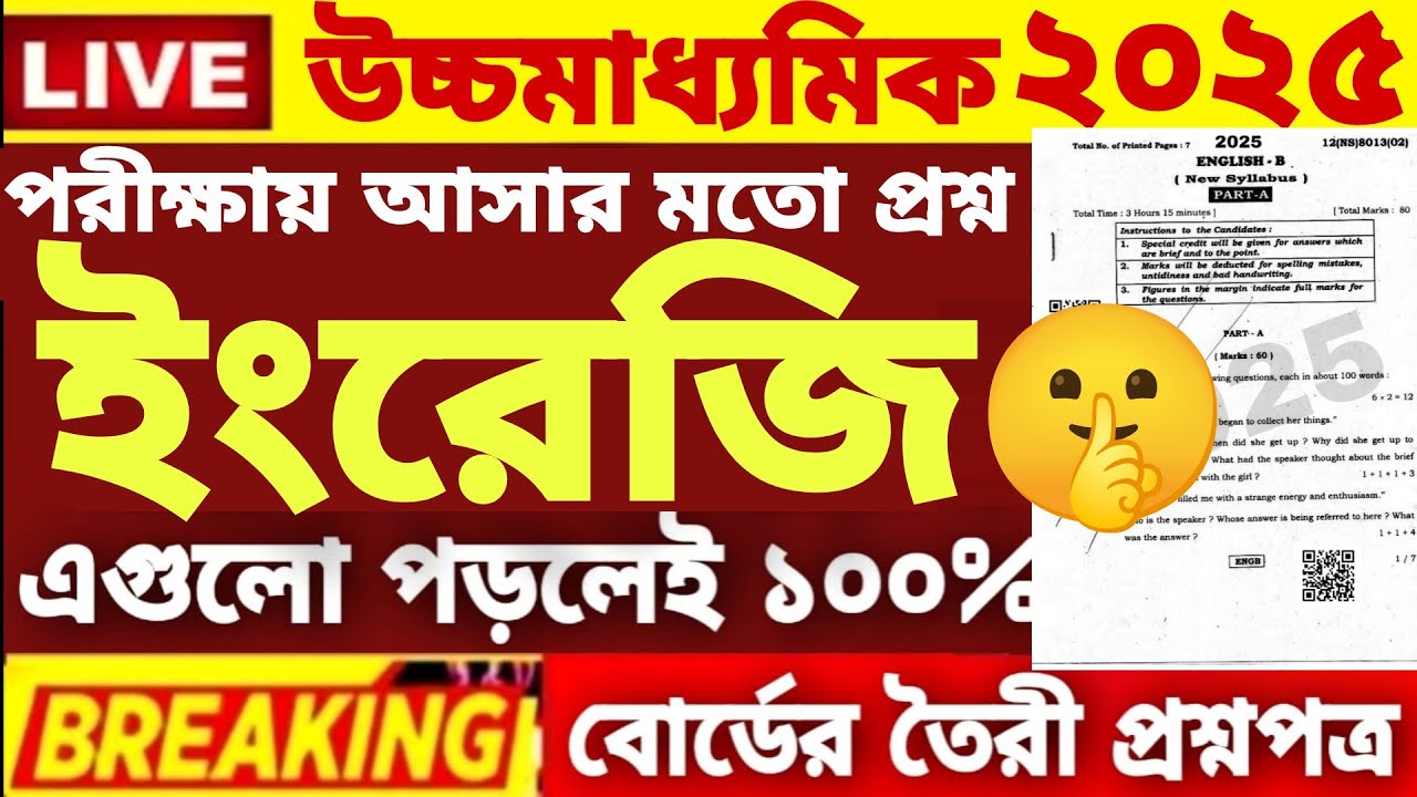 HS English Question paper 2025|  HS English Suggestion 2025 |Class 12 English Question paper 2025
