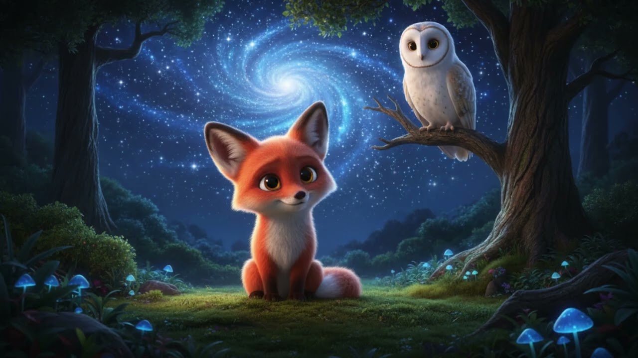 🦊Gute-Nacht-Geschichte für Kinder🦊Fina im Sternenwald🦊Fina genießt einen stillen Abend