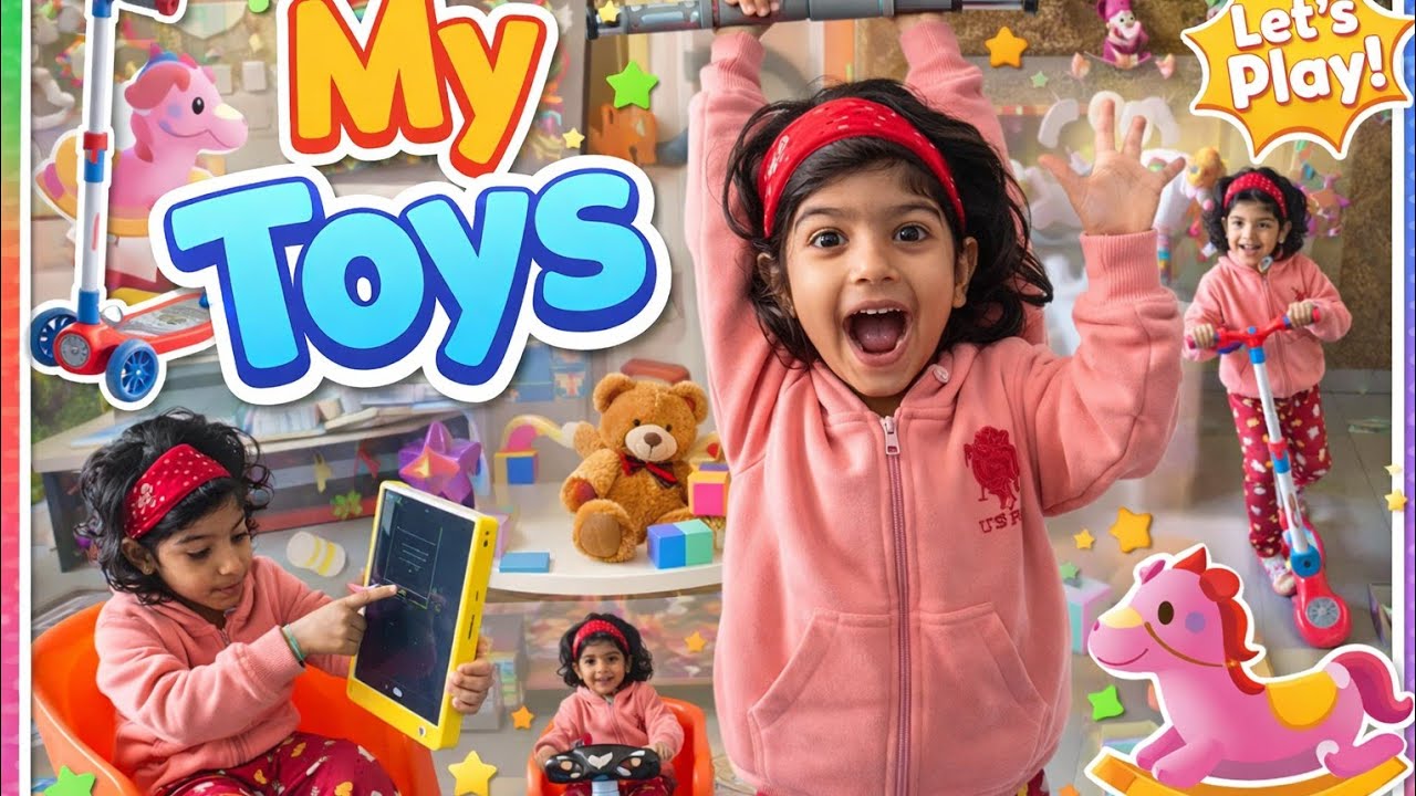 My Toys, Scooter, Magical Slate, Panda 🐼 Inaya ki Masti
