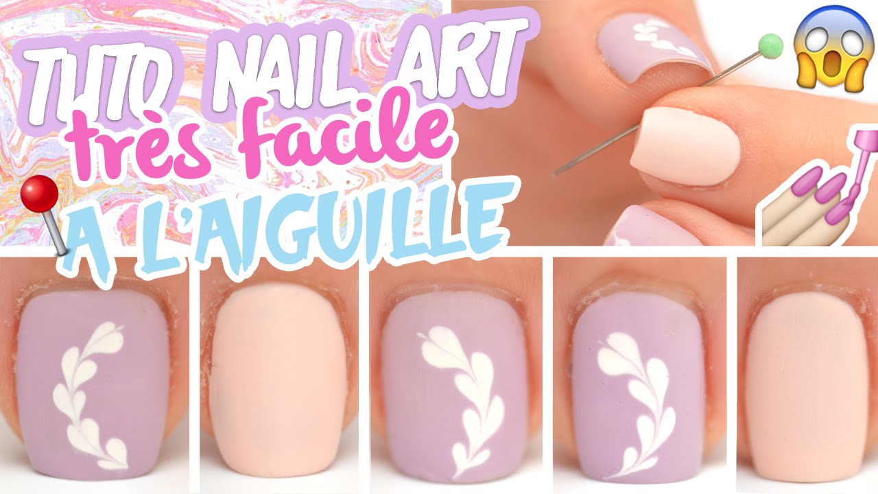 Nail art très facile ♡ A l'aiguille