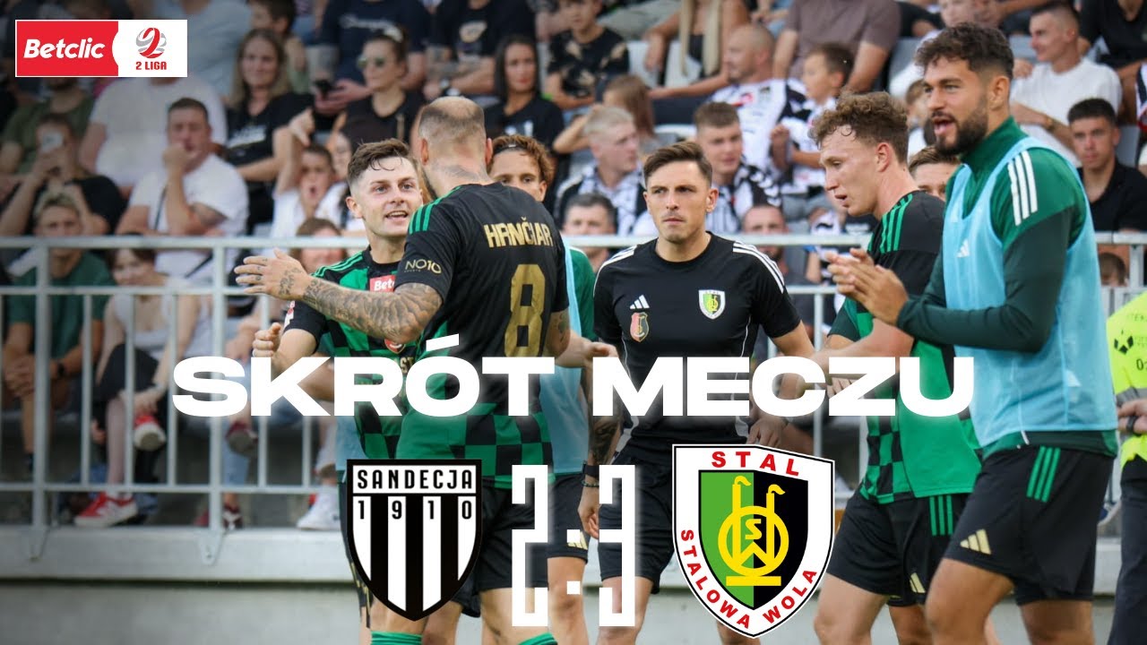 Sandecja Nowy Sącz - Stal Stalowa Wola 2:3 | SKRÓT Niesamowity powrót i gol w doliczonym czasie gry!