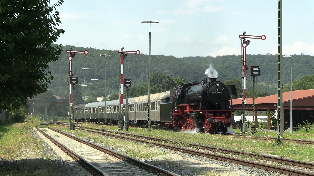 23 058 tobt in ihrer alten Heimat | Die Bundesbahn lebt um Crailsheim (4K)