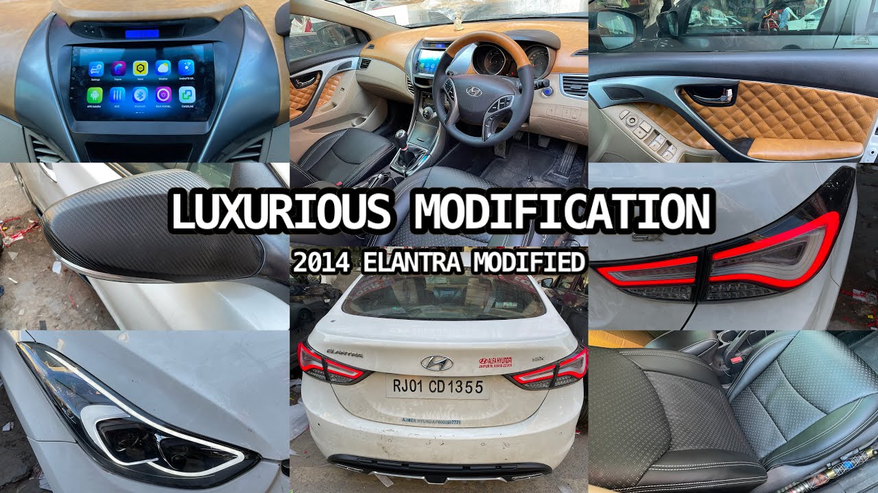 Hyundai Elantra 2014 modified|Aftermarket head and tail lamps|full interior customized|,etc