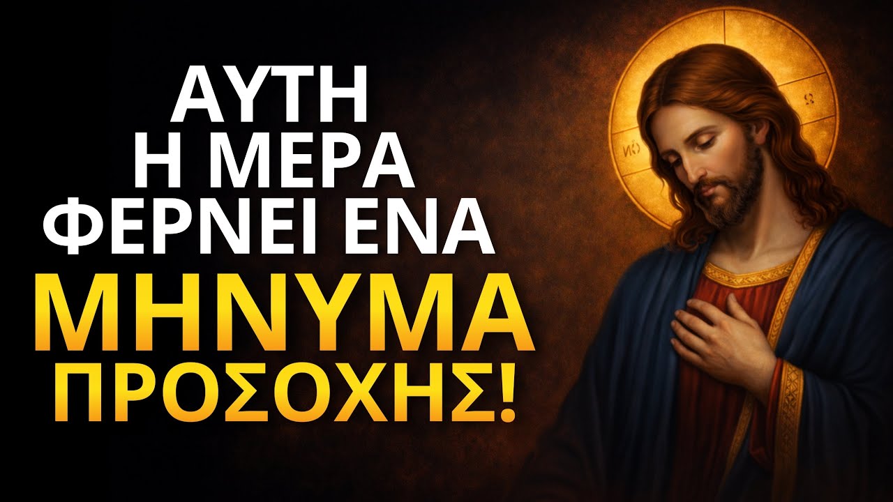 Αυτη η μερα κουβαλα ενα ΜΗΝΥΜΑ που δεν πρεπει να ΑΓΝΟΗΘΕΙ!