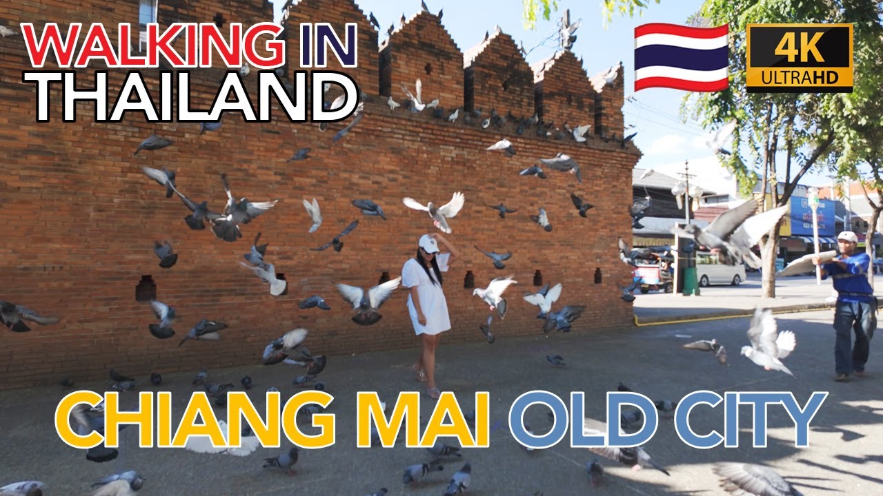 🇹🇭 Chiang Mai walking tour: Old City | 4K