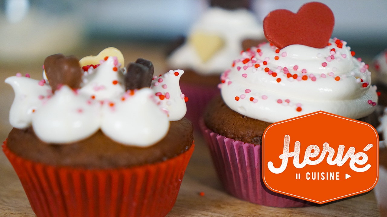 Recette des CUPCAKES inratables chocolat coeur framboise
