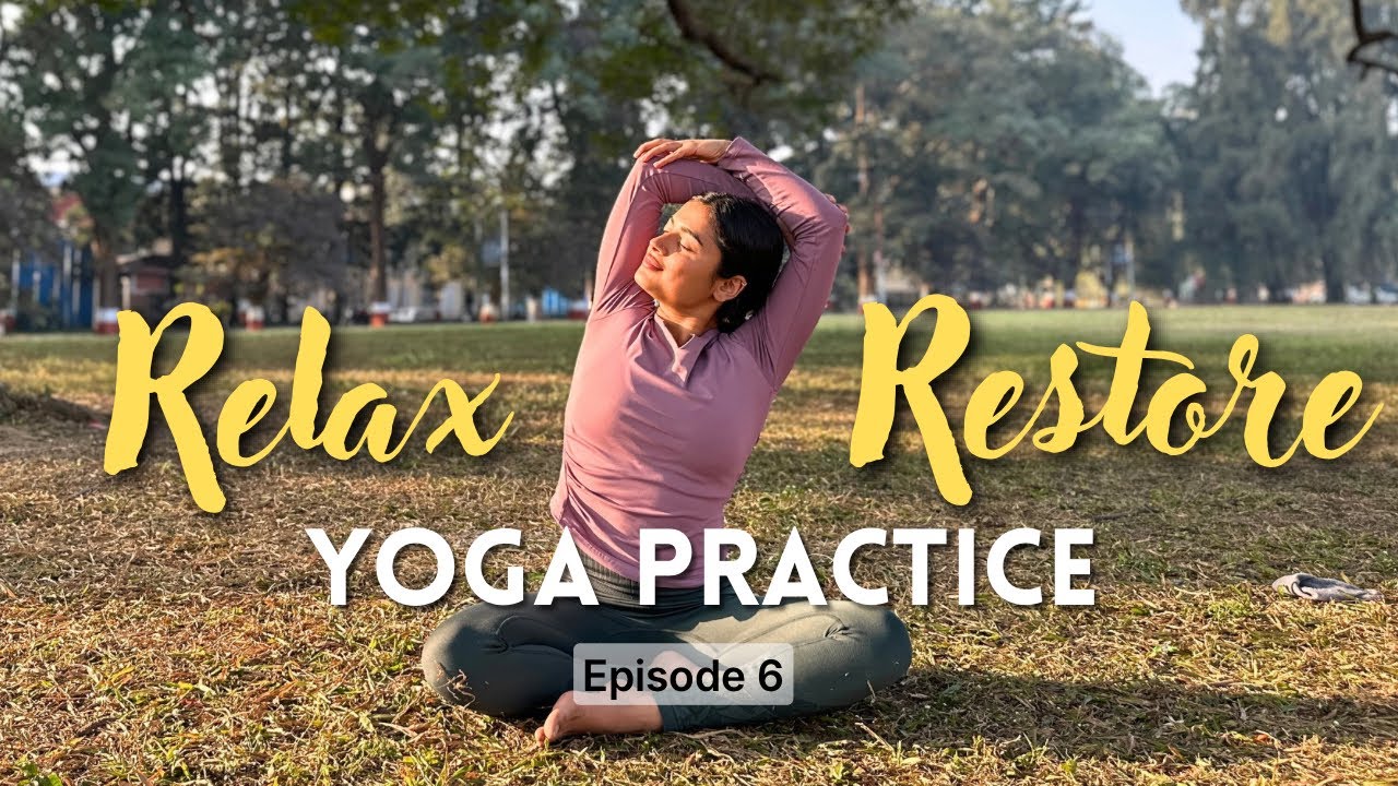Day 6- Relaxing & Restorative Yoga flow in 20 min | Winter Yoga Routine 