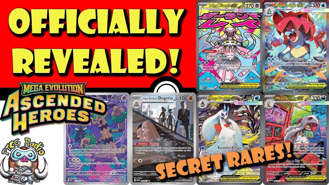 Stunning New Secret Rares Officially Revealed from Ascended Heroes! (Pokemon TCG News)