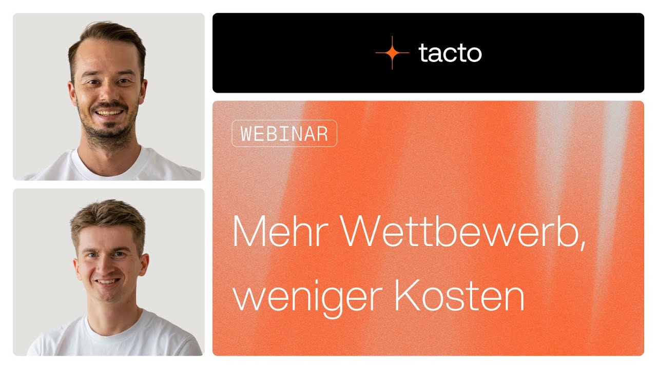 Mehr Wettbewerb, weniger Kosten - RFQs als Hebel im Einkauf | Tacto Webinar