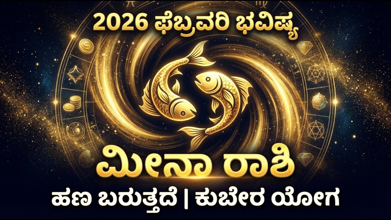 ಮೀನ ರಾಶಿ ಫೆಬ್ರವರಿ 2026 ಭವಿಷ್ಯ | ಕುಬೇರ ಯೋಗ | Meena Rashi February 2026 | MythendraQuotes