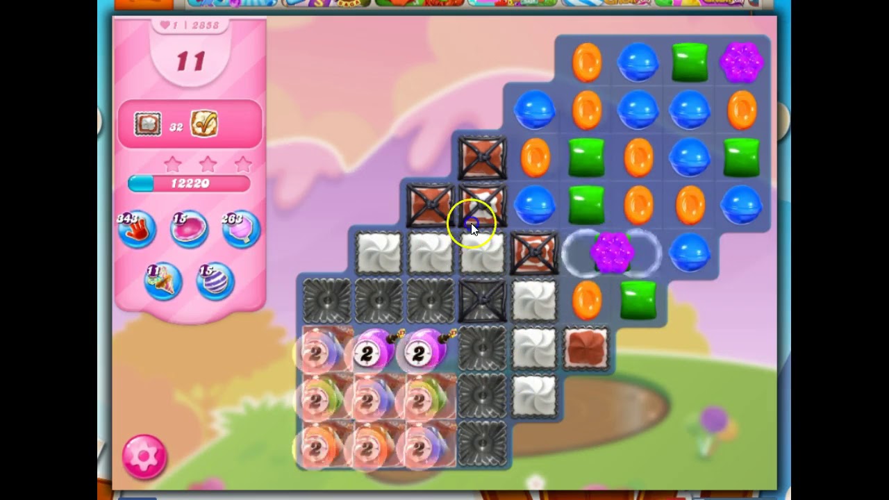 Candy Crush Level 2858 Talkthrough, 29 Moves 0 Boosters