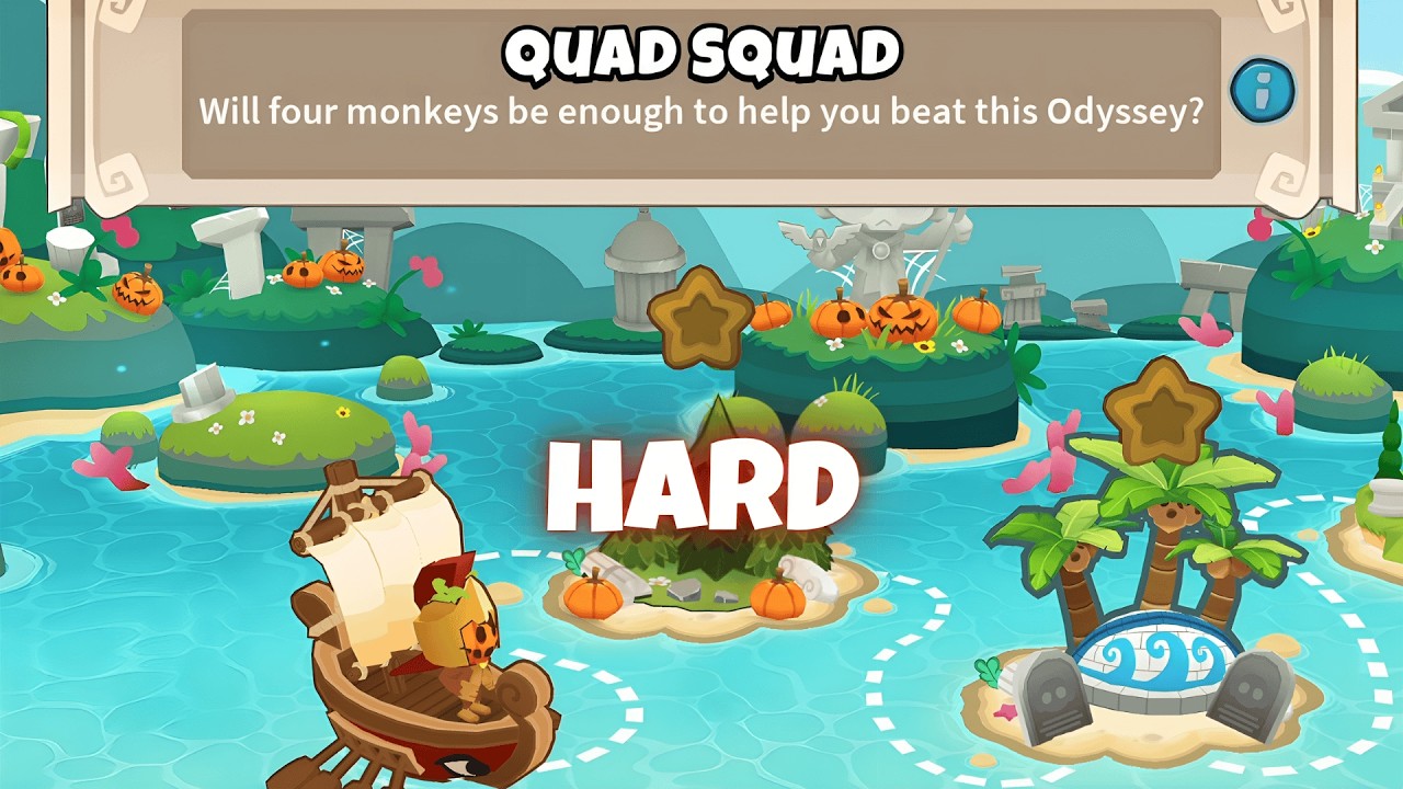 BTD6 Odyssey |  Hard Tutorial | Quad Squad