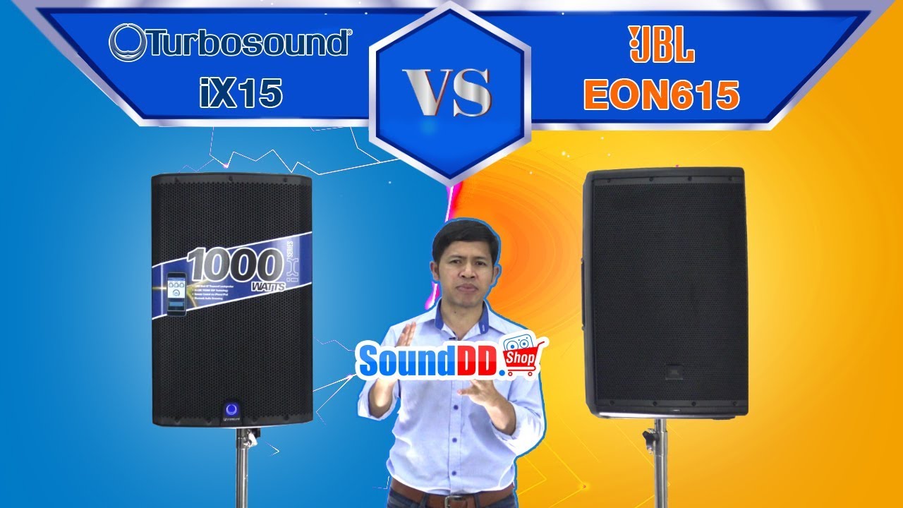 TURBOSOUND iX15 vs JBL EON615 เปรียบเทียบลำโพง 15 นิ้ว มีแอมป์ในตัว