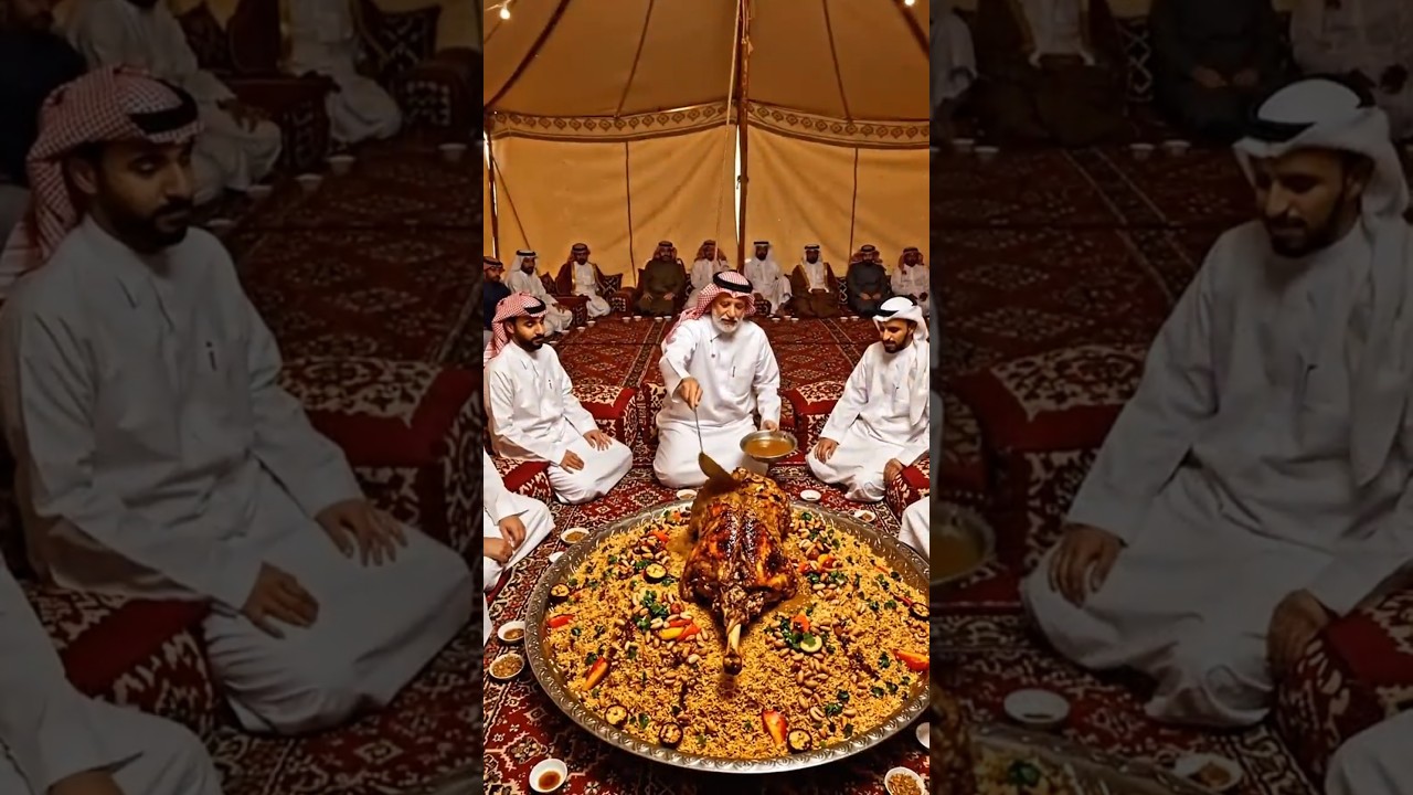 Saudi Arabian Wedding Feast Tradition | Amazing Arabic Food Serving Culture