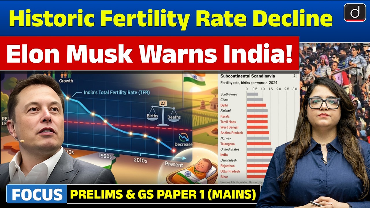 Why India&rsquo;s Fertility Rate Is Falling? | Population Decline | Latest Update | Drishti IAS English