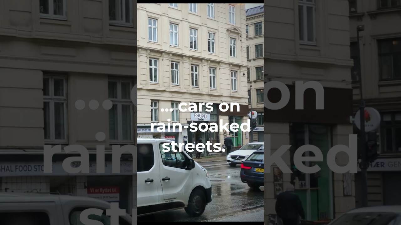 Copenhagen in the Rain Vol. 1 | Urban ASMR & Street Traffic Ambience #asmr #copenhagen #sleep