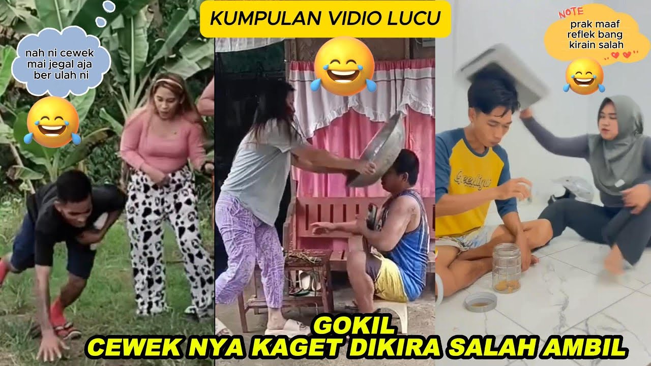 DARAMA LUCU MAIN AMBIL AJA BIIN KAGET CEWEK !! KUMPULAN VIDIONLUCU